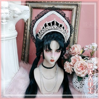 Handmade The Virgin Lolita Headpiece + Necklace Set (SL08)